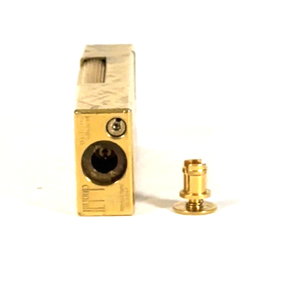Dunhill Rollagas Gas Lighter | Florentine Pattern | Gold Plated | Serviced | SET