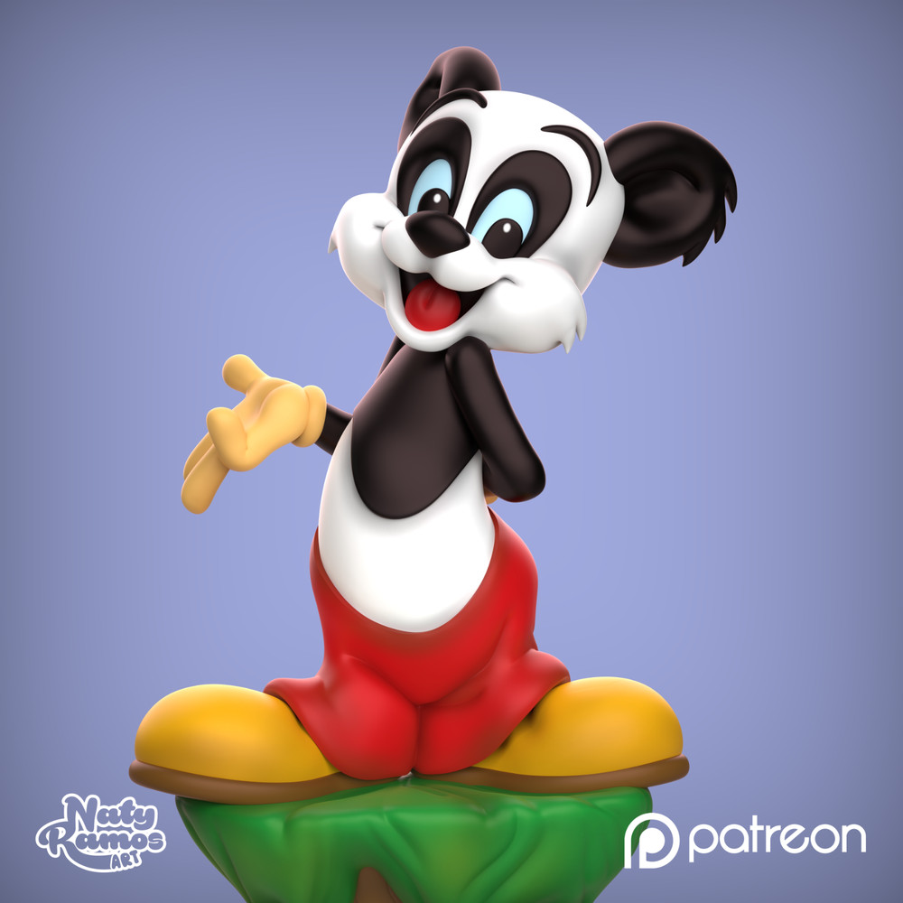 UNPAINTED Andy Panda 3D Printed Model Kit NR
