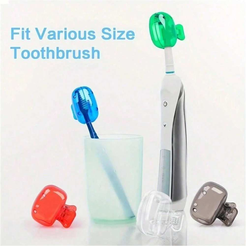 Toothbrush Head Covers Portable Protective Case Dustproof Toothbrush Head Clips
