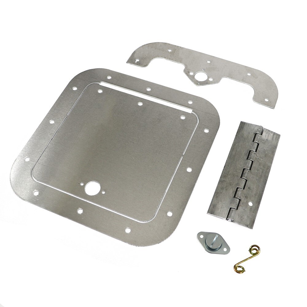 Universal Polished Aluminum 6X6 Access Door Fuel Circle Track Hot Rod IMCA USMTS