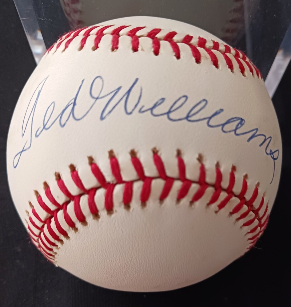 TED WILLIAMS  SIGNED BASEBALL RAWLINGS OFFICAL BALL WITH COA