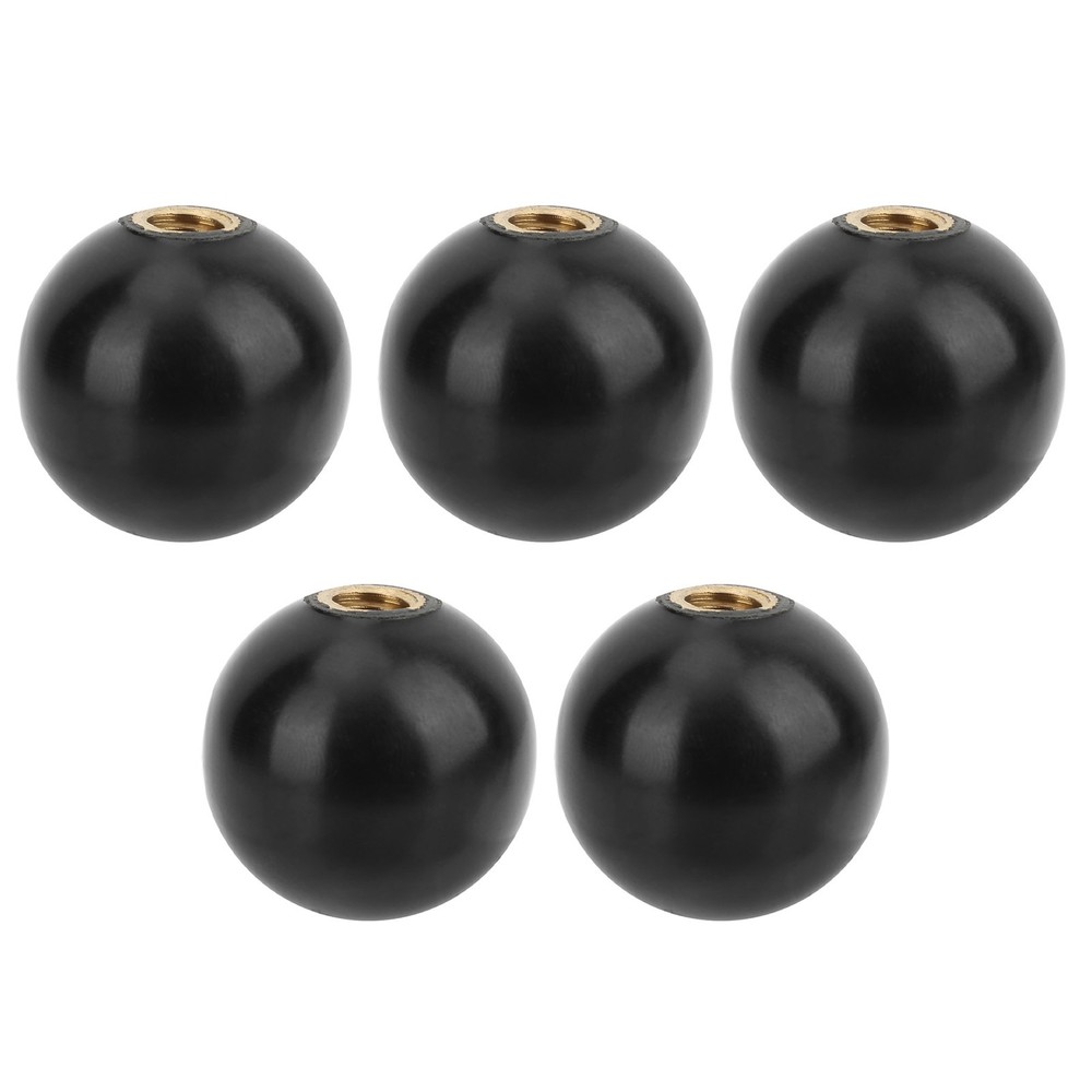 5x Black Round Ball Engineering Plastic Lever Knob M10*35 Machine Tool Replace↑