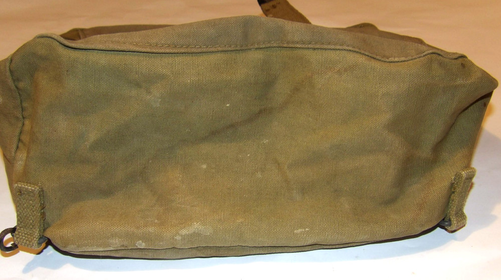 VINTAGE 1943 US ARMY M-1936 MUSETTE/FIELD BAG! CANVAS/STRAPS INTACT/OWNER'S NAME