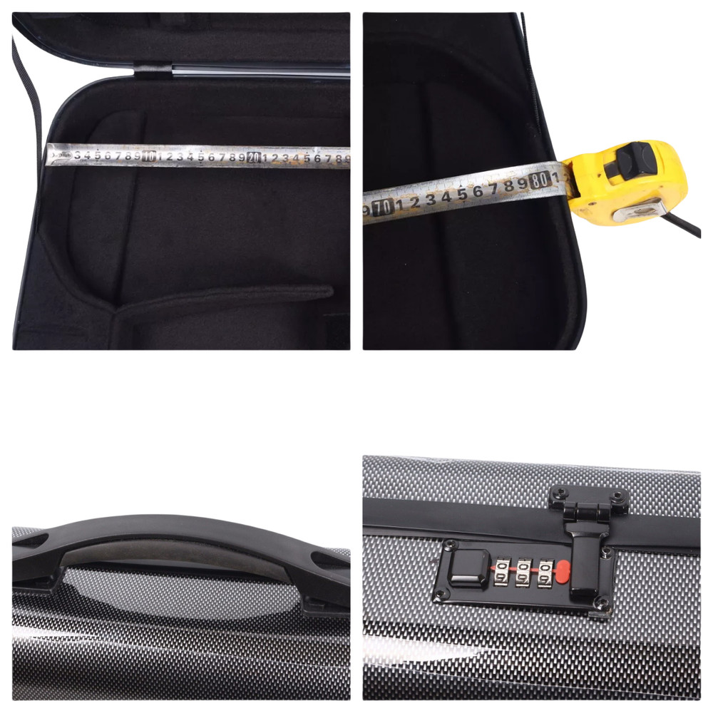1X Double Violin Viola case Carbon Fiber Composite Hard shell adjustable straps