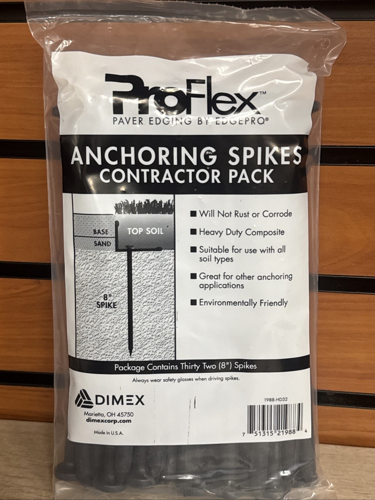 (32-Pk) Dimex Contractor Spikes Pack Nylon 1988-HD32