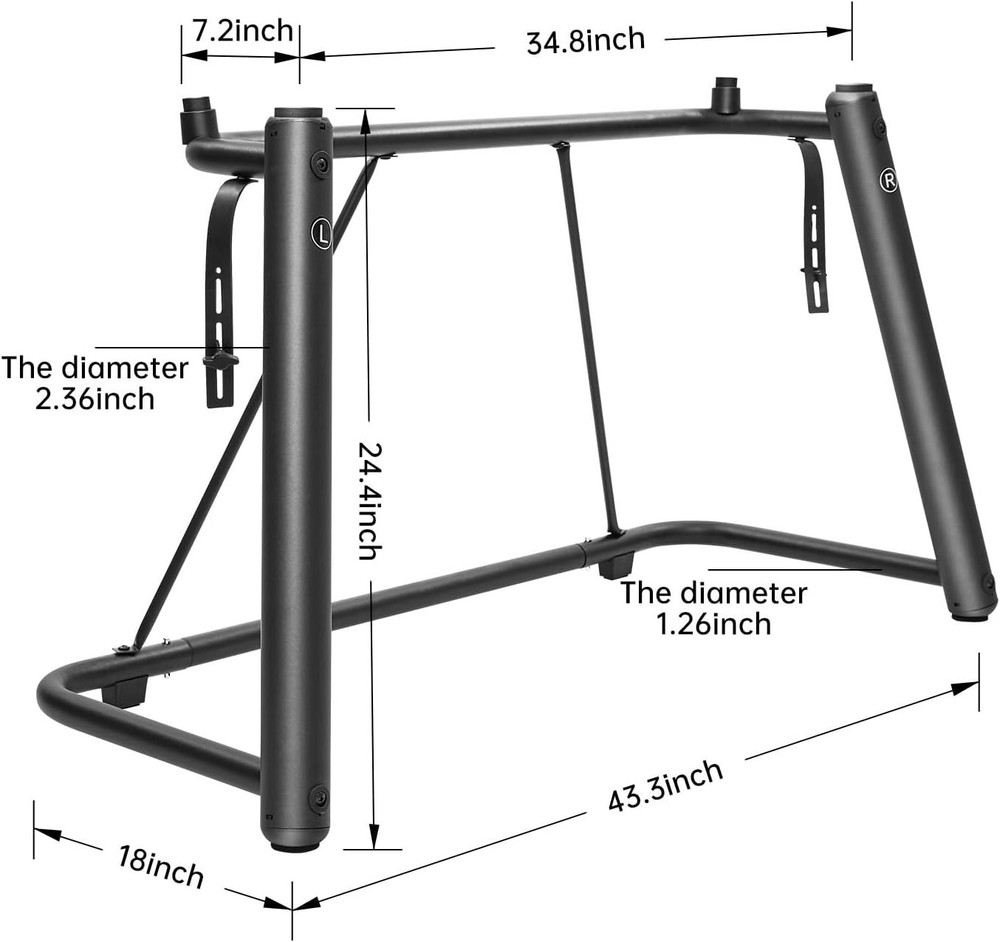 U-Shaped Design Keyboard Display Stand,Keyboard Stand with Locking Straps,Hea...