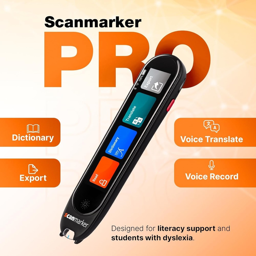 Scanmarker Pro Translation Reading Pen Dyslexia Support 100 Languages