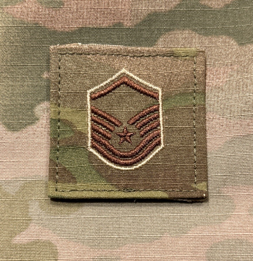 US Air Force MSGT/E7 Rank OCP w/ Hook Master Sergeant USAF