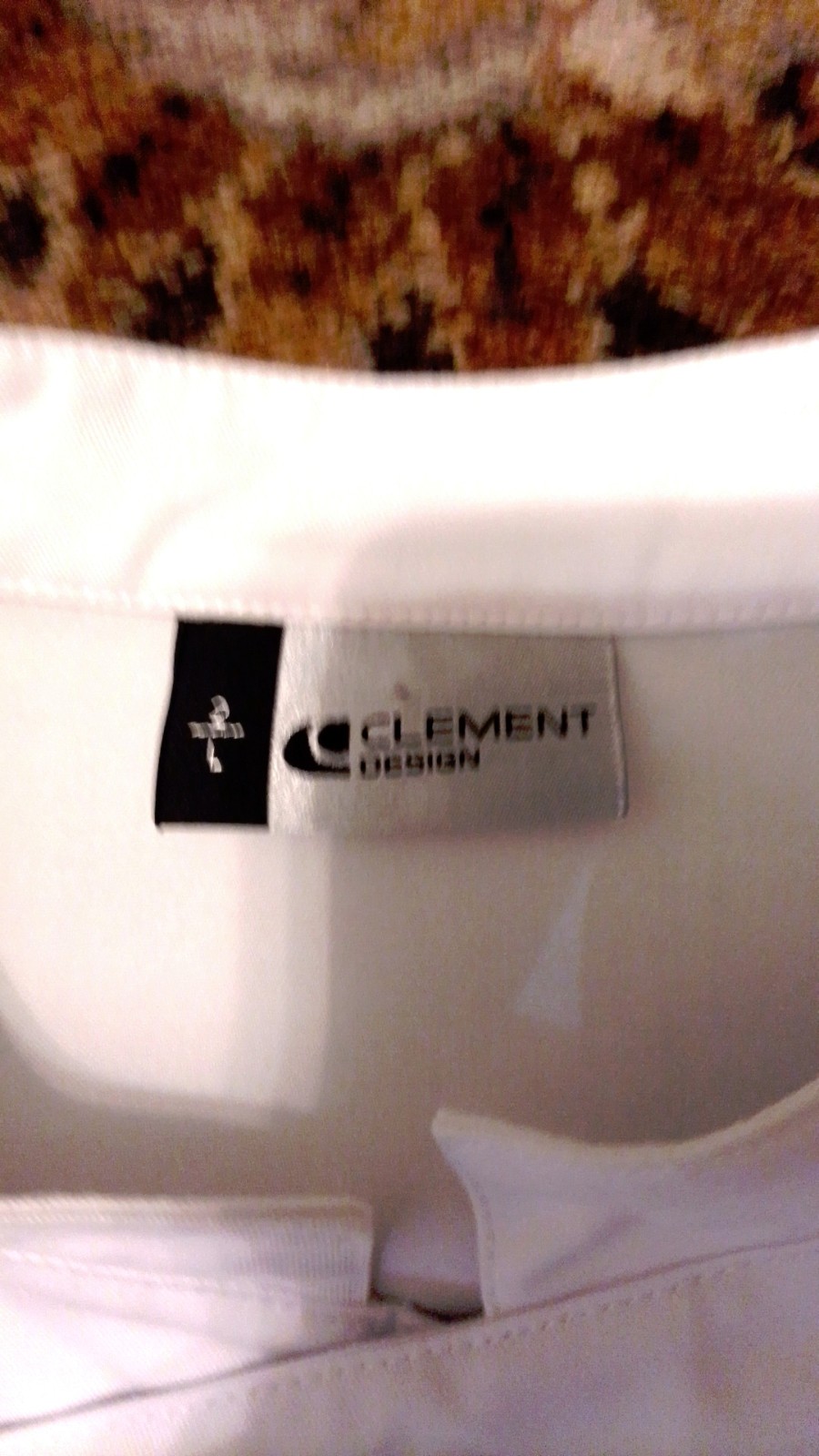 F34) CLEMENT DESIGN CHEF COAT SIZE 2 LARGE LONG SLEEVE NICE USED CONDITION