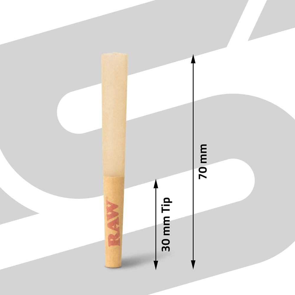 RAW Dogwalker Mini 70/30 Cones – 100 count – Small Pre-Rolled Classic Papers