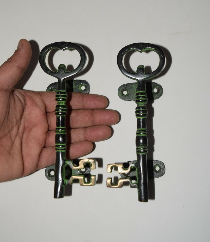 Majestic Key Shape Door Pull Brass Door Handles Padlock Hardware Solution HK177