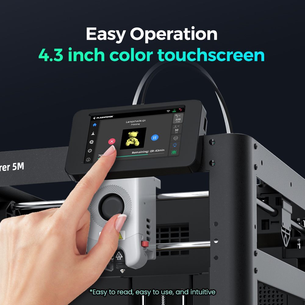 FLASHFORGE Adventurer 5M 3D Printer 600mm/s High-Speed w/Auto Leveling Printing