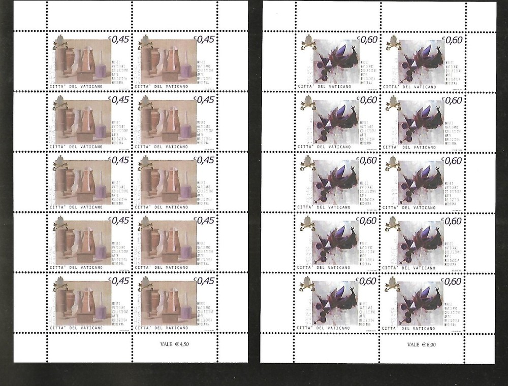 (FS401) Vatican 2004 Modern Art MNH : Full sheets  *** FREE POSTAGE ***