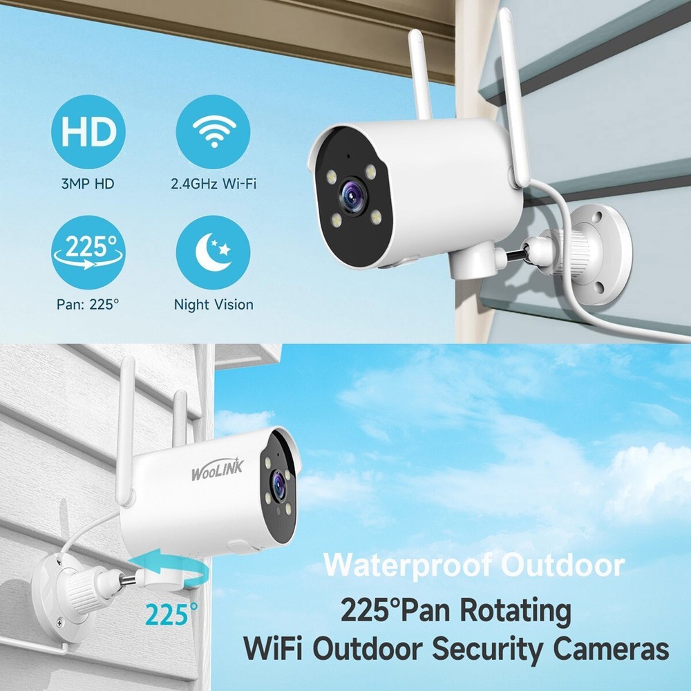 Outdoor Wireless Security Camera Wifi Solar Battery Powered CCTV Camera System