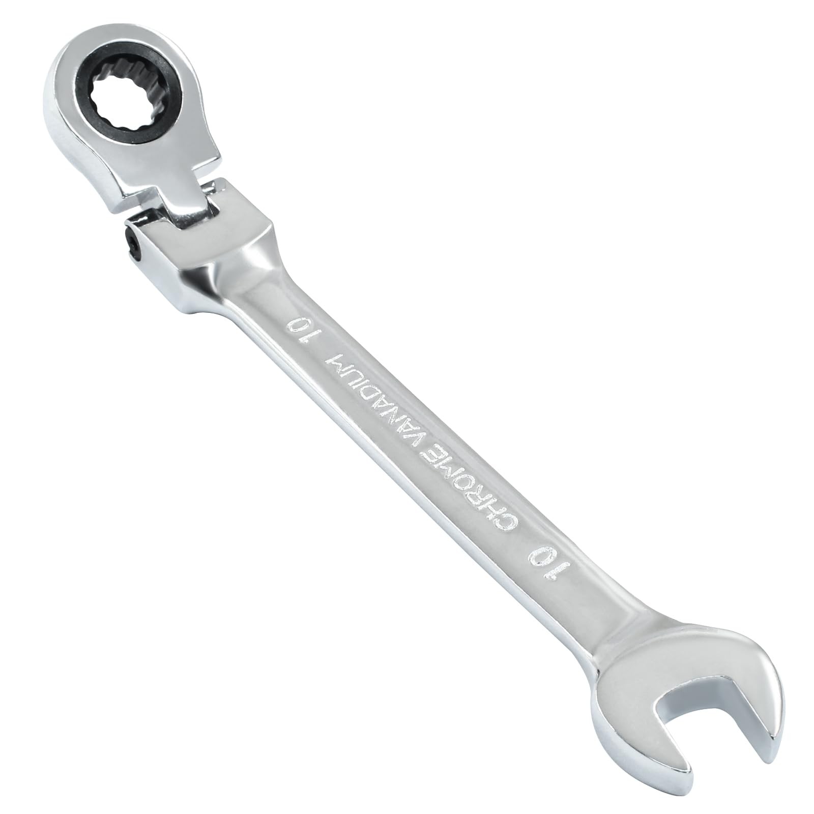 Hordion 10mm Ratcheting Combination Wrench, 12 Point 72-Tooth Flex Head