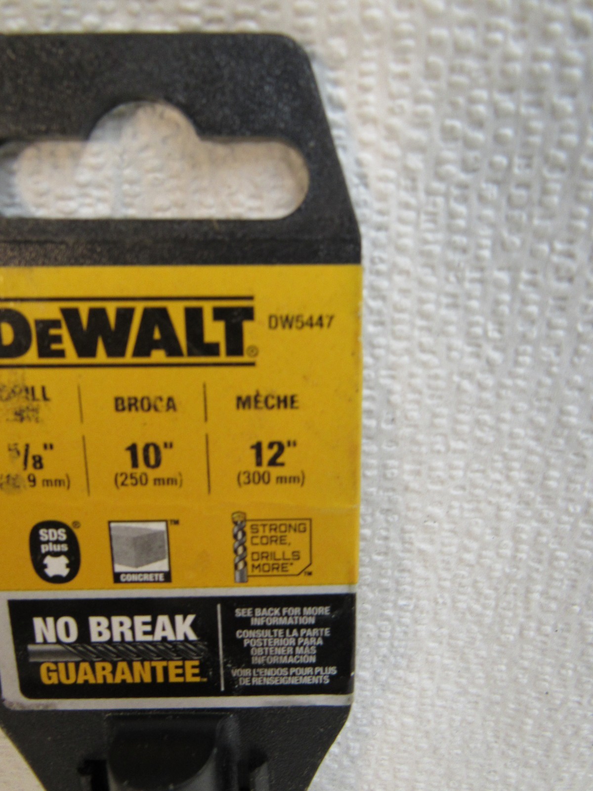 Dewalt 5/8" x 10" x 12" Hammer Drill Bit SDS Plus DW5447