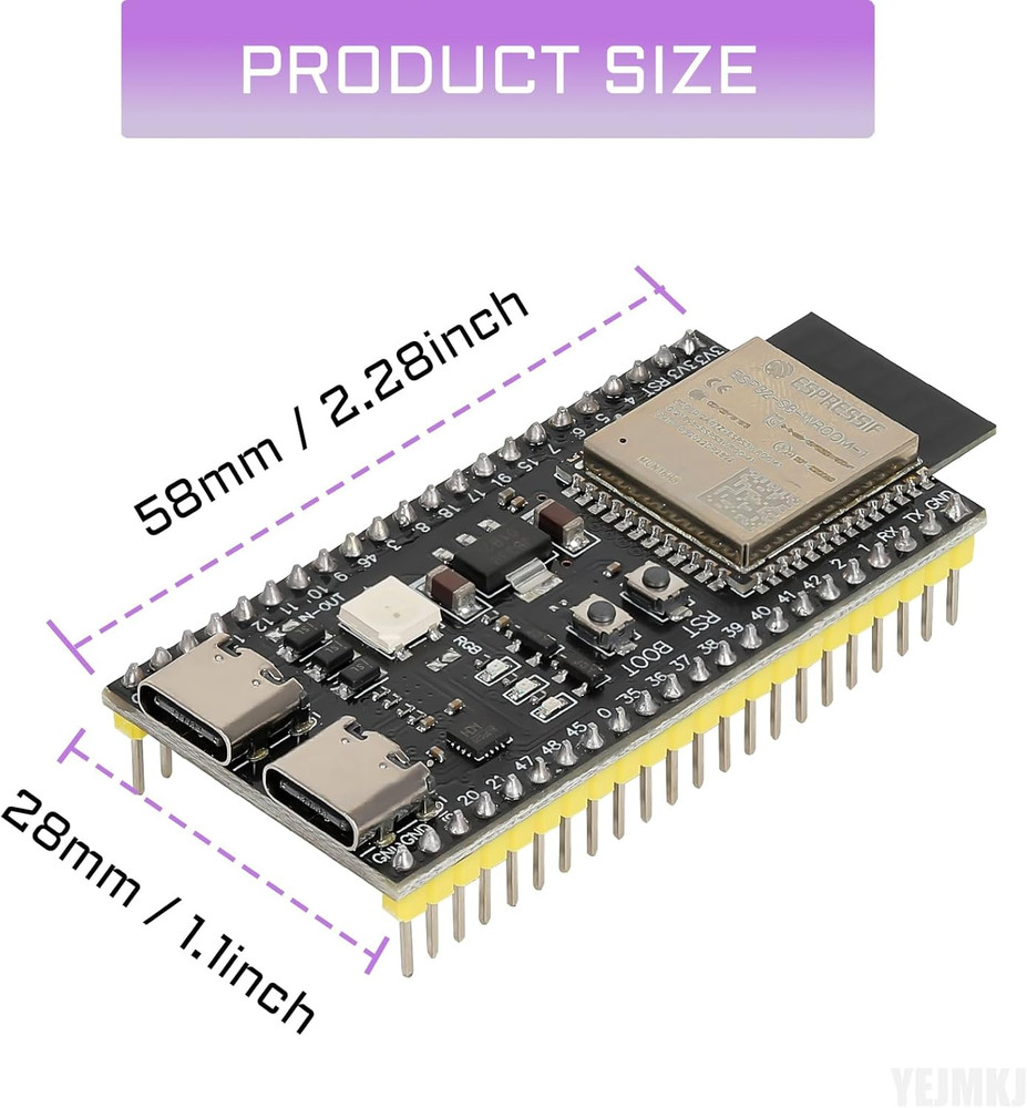 2Pcs ESP32 S3 Development Board Esp32-S3-Devkitc-1-N16R8 Wifi + Bluetooth MCU Mo