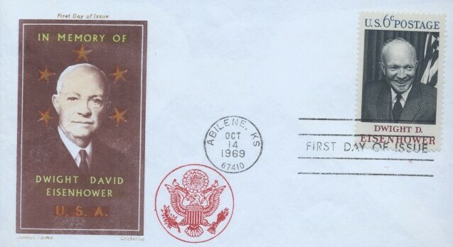 1383 6c DWIGHT D. EISENHOWER - Overseas Mailers cachet