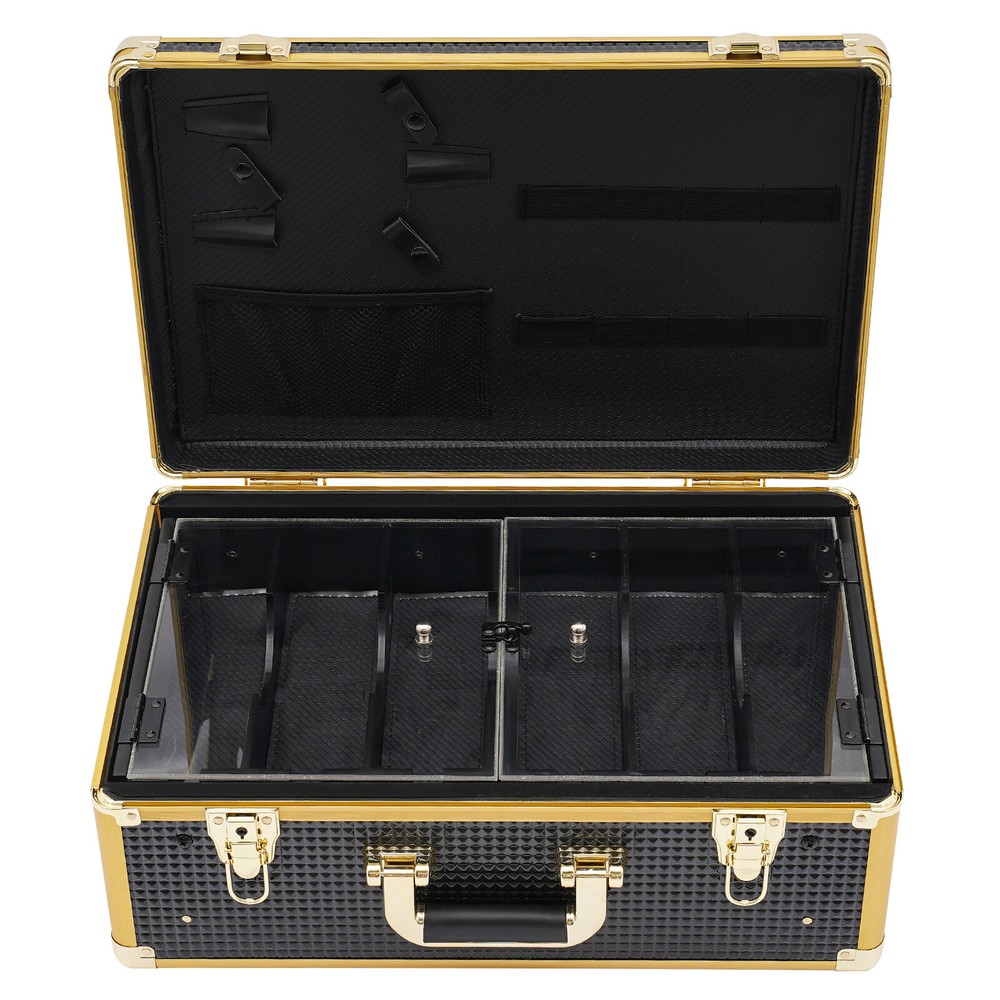 Barber Tool Box Case Organizer Storage Barber Carrying Case with Locks & Keys