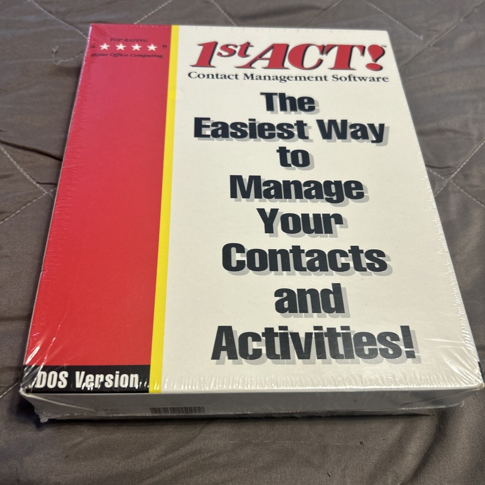 1st Act Contact Management Software Dos Version 1991 Brand New