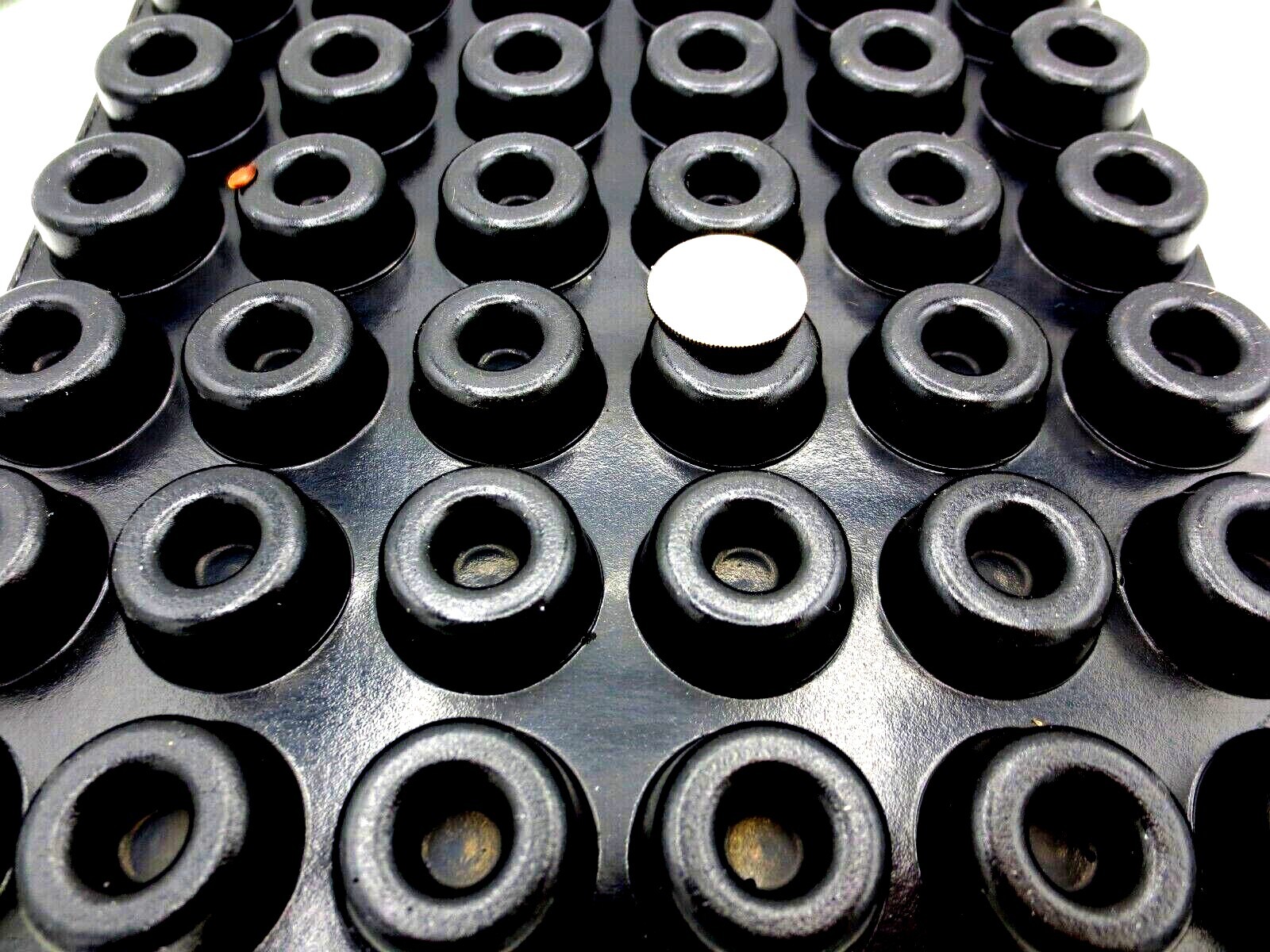 Stick-On Adhesive Durable Rubber Pad, Had 7/8" Round Pad, Is 3/8" Tall