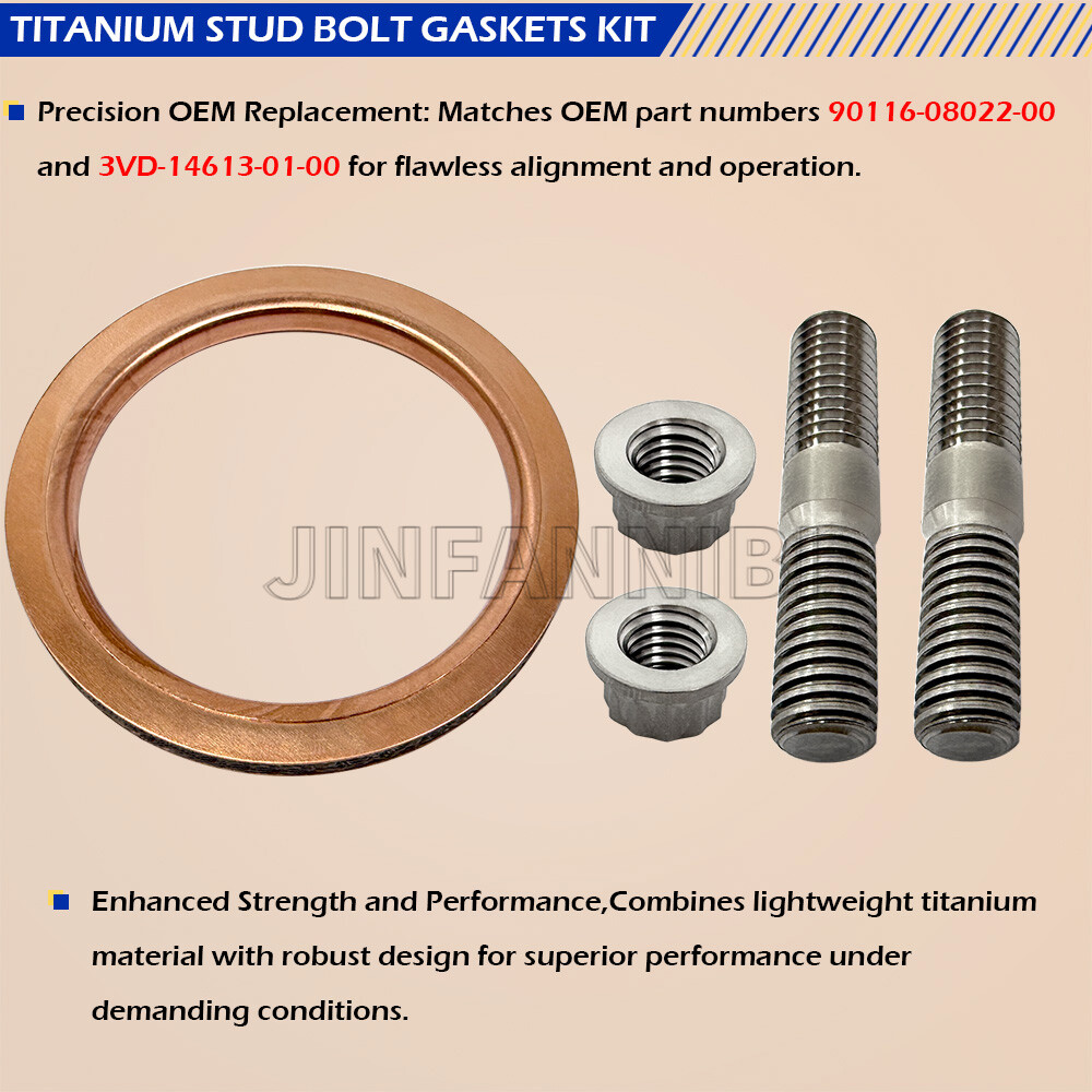 Cylinder Exhaust Studs Muffler Bolts Gasket Kit for Yamaha YZ400F YZ426F YZ450F