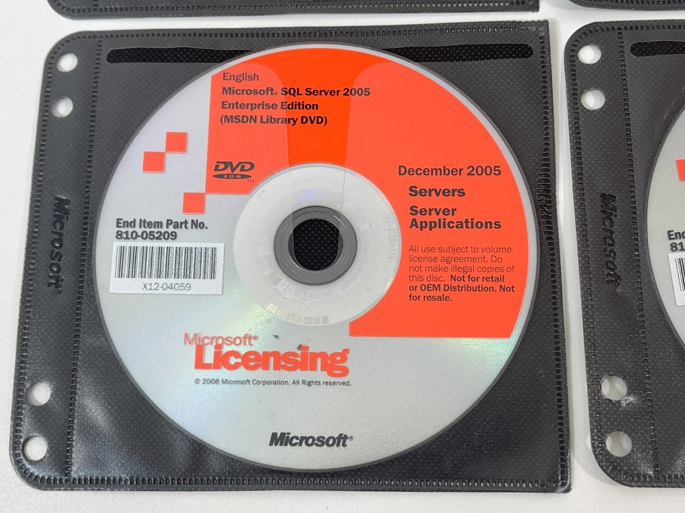 Microsoft SQL Server 2005 Standard & Enterprise MSDN Library DVD Set Windows