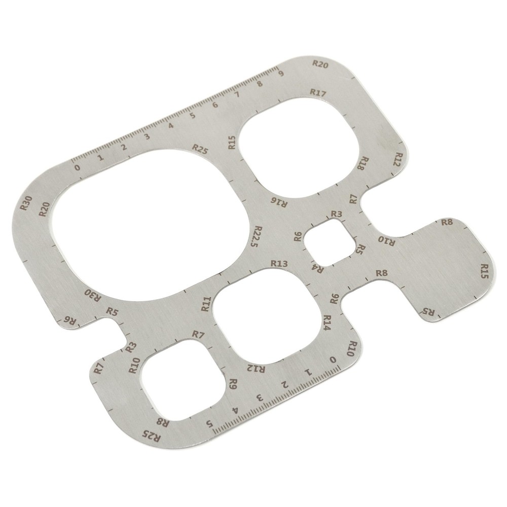 UPTTHOW Leather Tools Half-Round Cutter Corner style2, radius ruler metal
