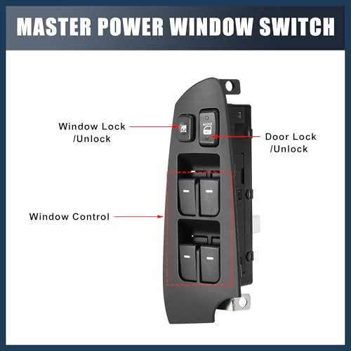 Power Window Switch, Front Left Driver Side Window Control Switch No.93570