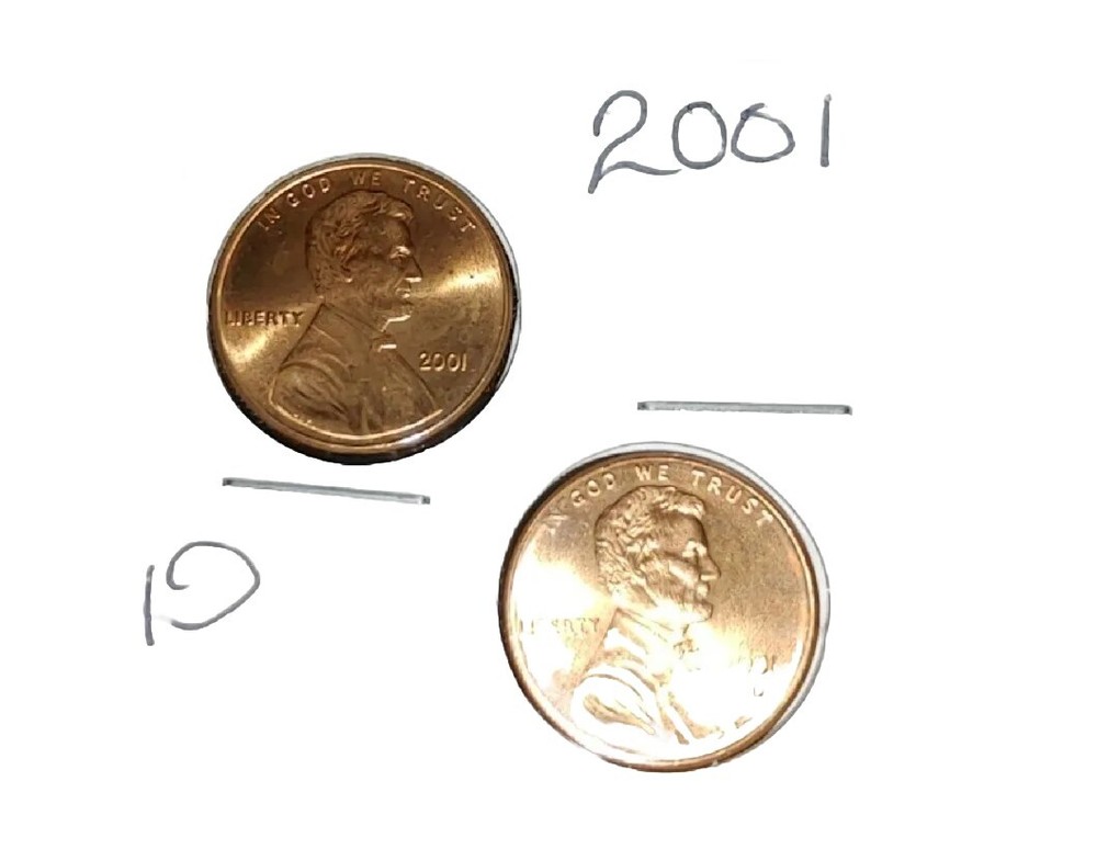 2001 Lincoln Penny P&D, set (2) Circulated, possible errors, has beauty and FS