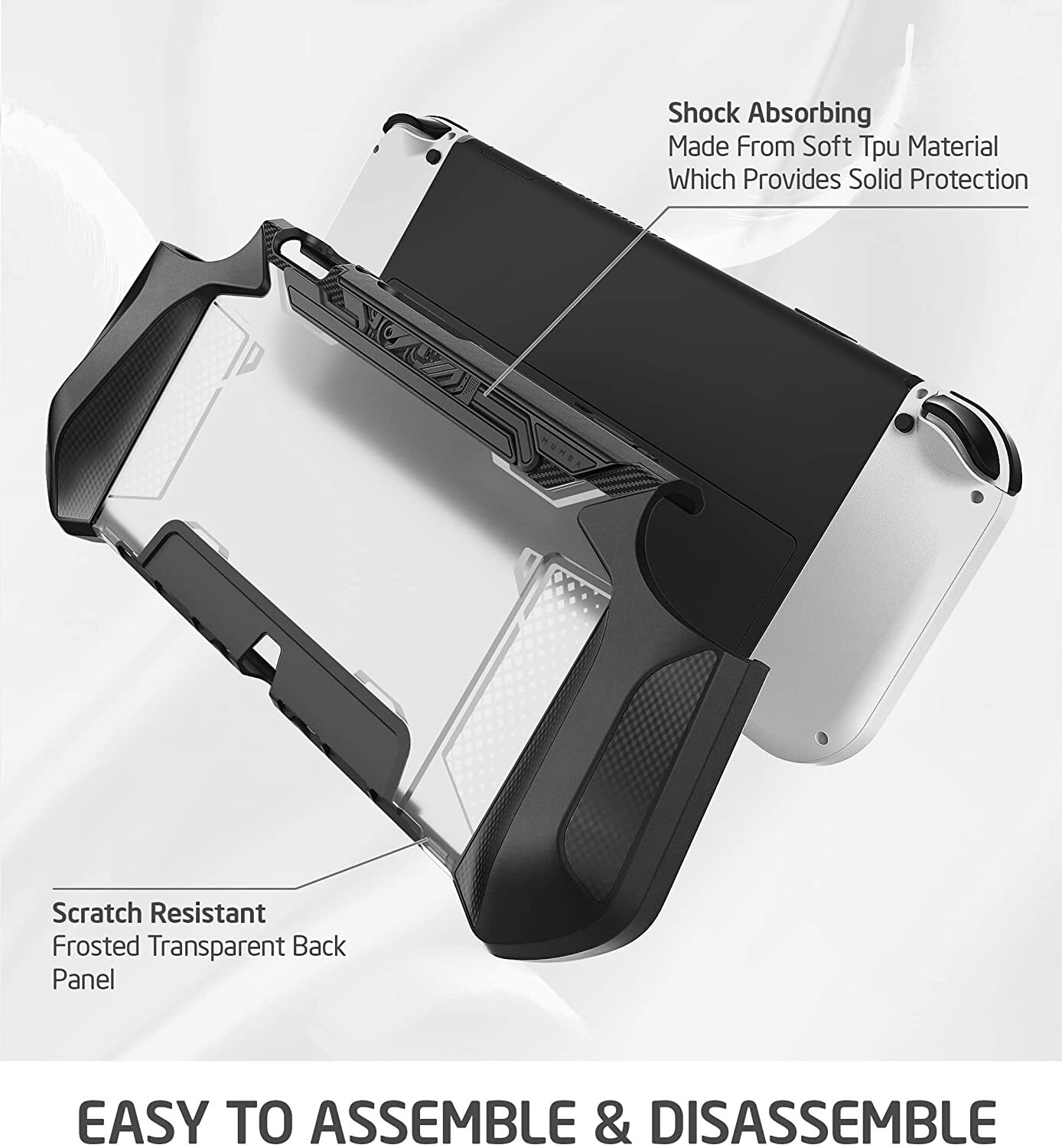 Mumba Dockable Case For Nintendo Switch OLED 2021 Console JoyCon Grip Case Cover