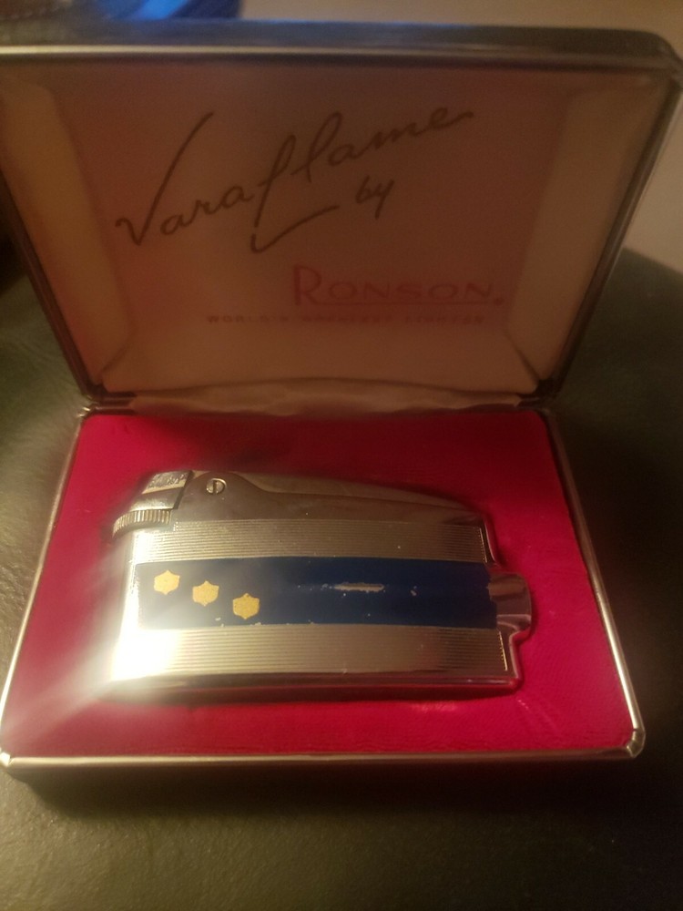 Ronson Varaflame  RARE DESIGN  LIGHTER  WITH CASE
