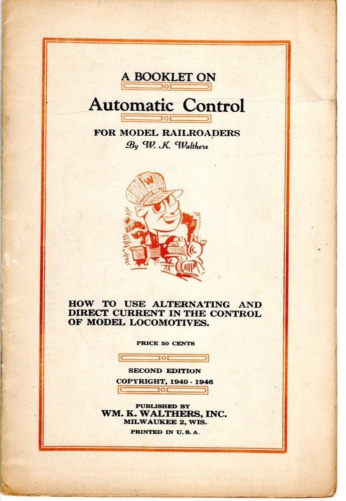 WILLIAM K WALTHERS TWO MODEL TRAIN LAYOUT CONSTRUCTION BOOKLETS - 1946