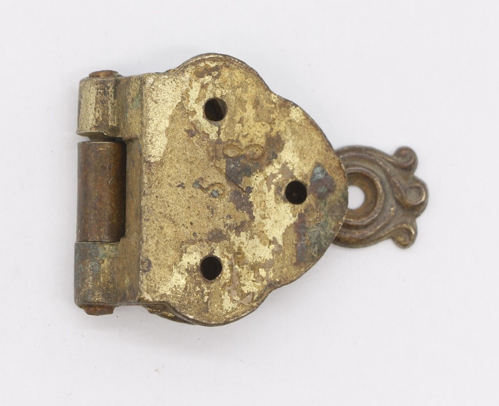 Antique 4 in. Victorian Bronze Offset Ice Box Hinge