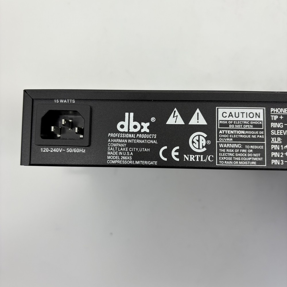 dbx 266xs Dual Channel Compressor Gate Dynamics Processor w/ Side Chain Insert