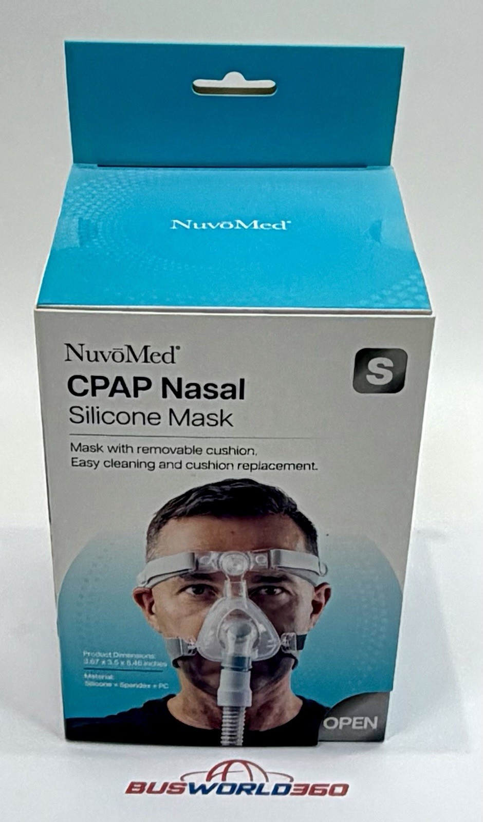 NuvoMed CPAP Nasal Silicone Full Face Mask Headgear Cushion - Size S Small - NEW