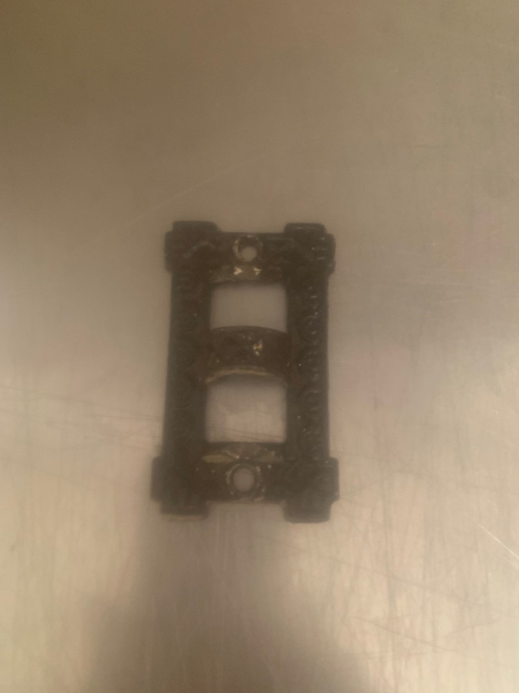 Antique Rectangular Cast Iron Wall Lamp Bracket - Bx fe6