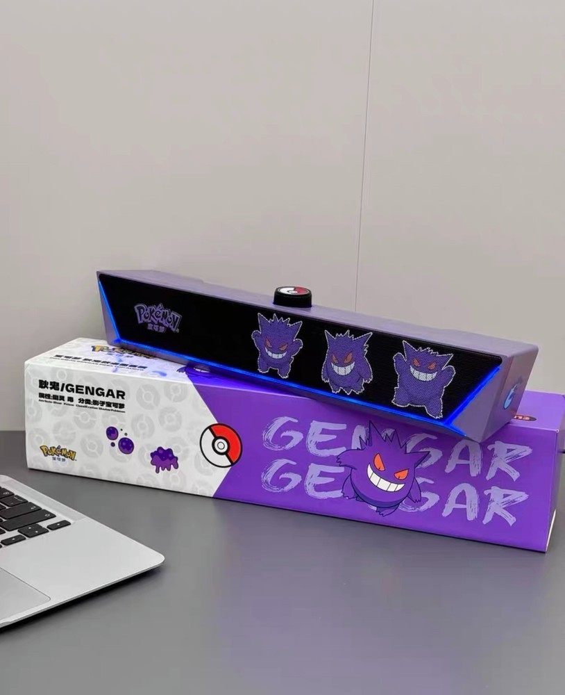 Pokémon Desktop Soundbar Gengar Multi Function Bluetooth Speaker 2025 New