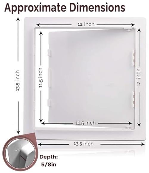 Access Panel For Drywall Wall Access Panel 12 X 12 Durable Plastic White NEW