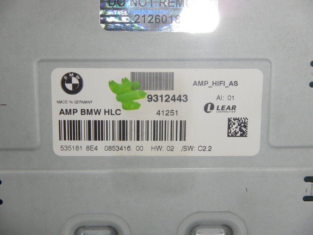 2015 BMW X1 OEM Amplifier " Lear" 9312443