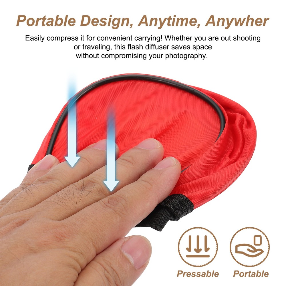 4pcs 3.5" x 2.4" Soft Mini Flash Bounce Diffuser Cap, for Flashlight, 4 Color