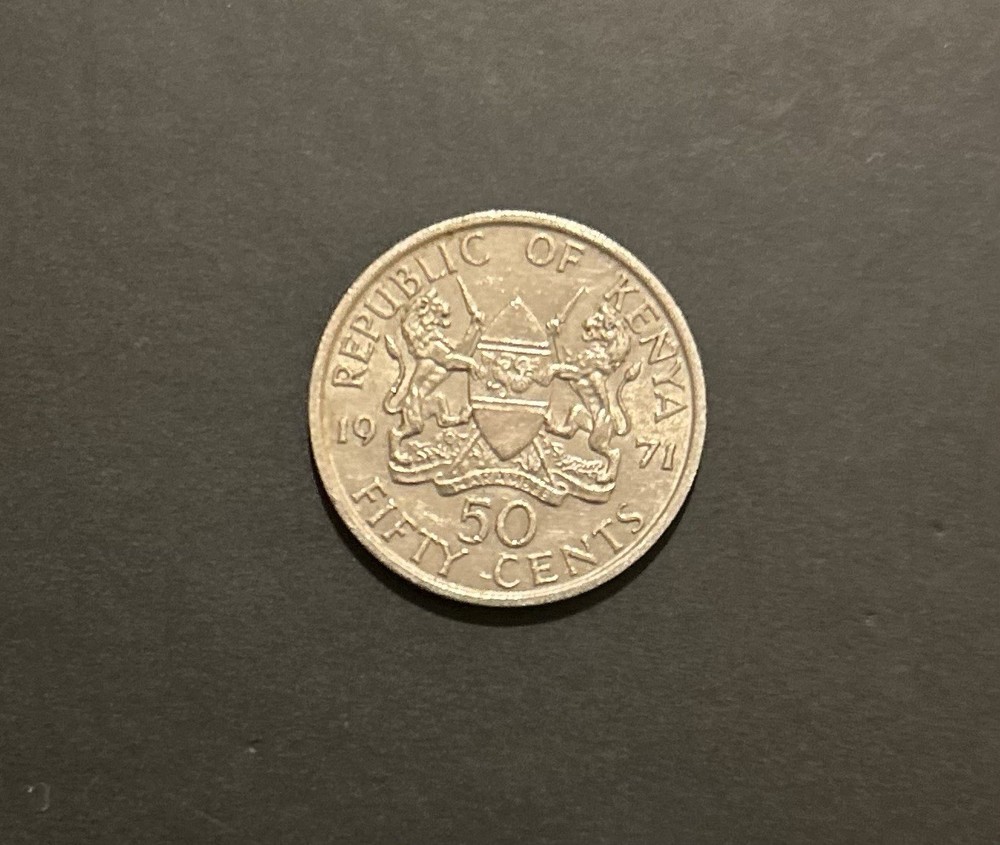 50 cents, 1971, Kenya, Circulated