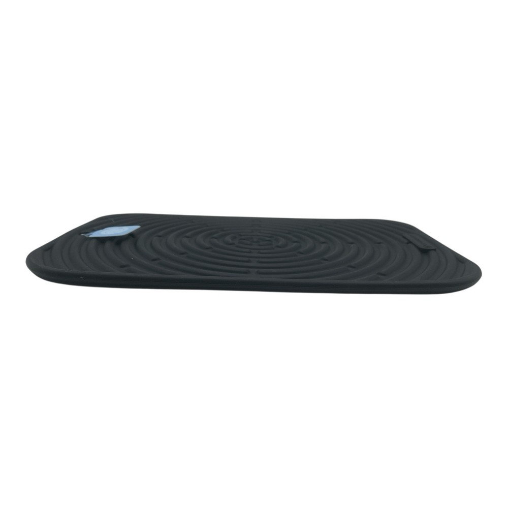 Le Creuset Black Silicone Trivet Mat Potholder Rectangular Hot Pad