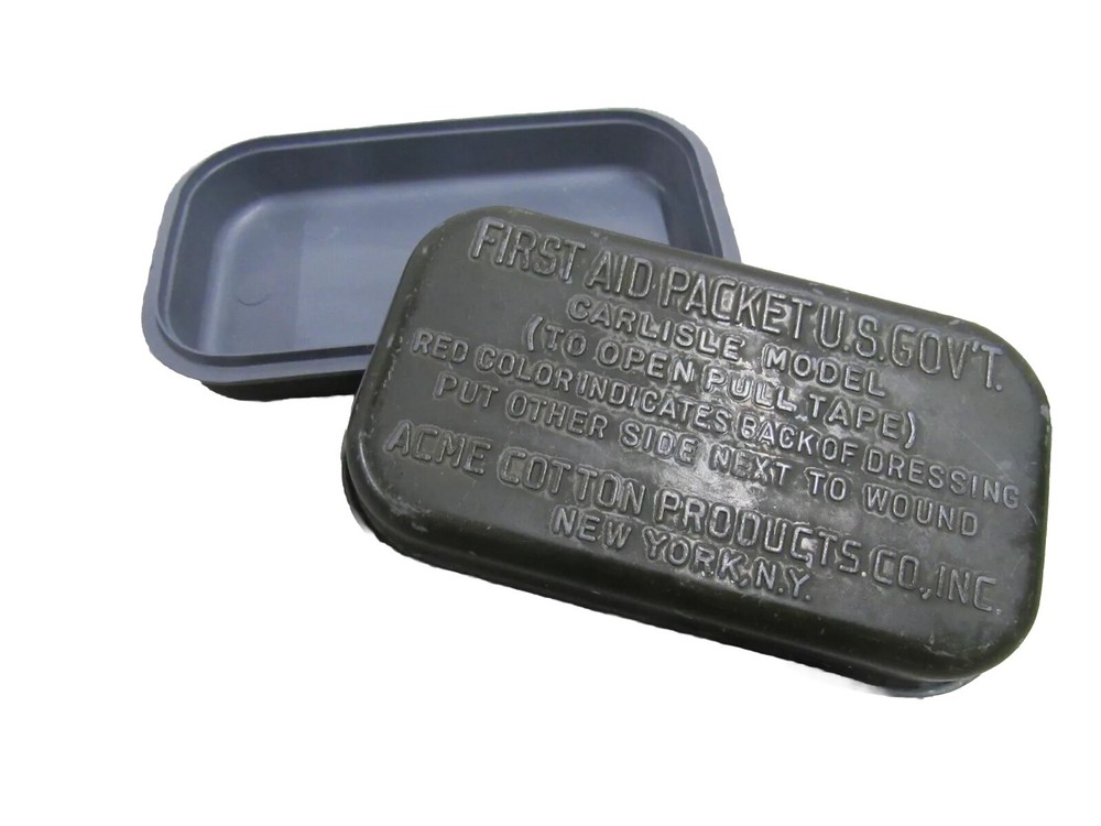WW2 US Tenite Plastic First Aid Packet Carlisle Model CONTAINER ONLY Experimenta