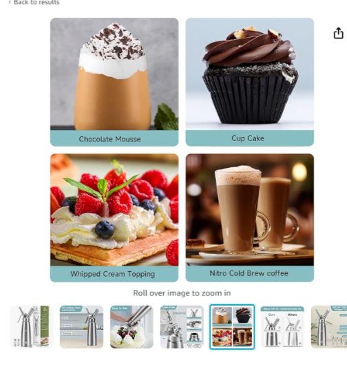 Cream Charger Whipper Whip Coffee Dessert Portable Dispenser Foam Whipped 8g