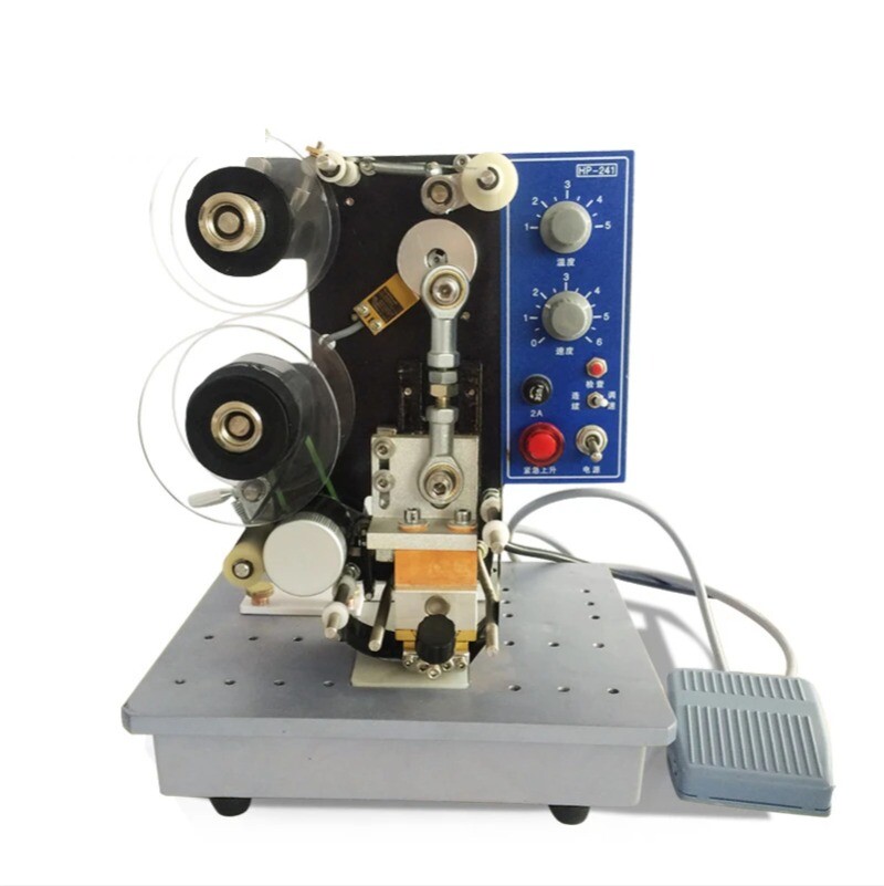 220V Semi Auto Hot Stamp Machine HP-241B Electric Ribbon Auto Coding Machine
