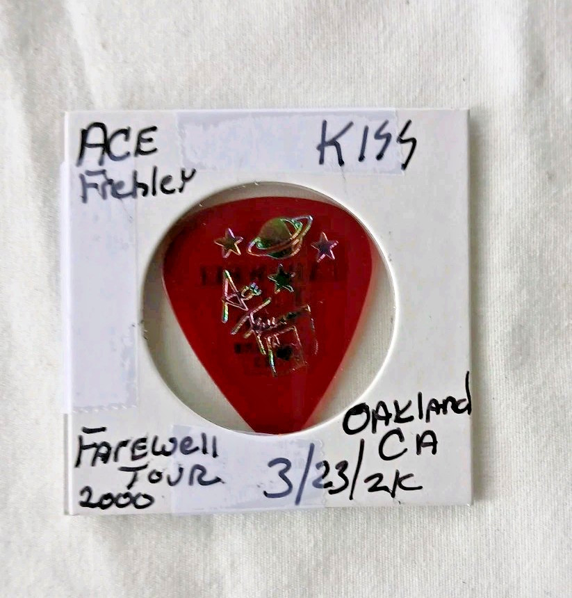 Kiss Ace Frehley Guitar Pick Farewell Tour 2000 Oakland California March 23, 2K