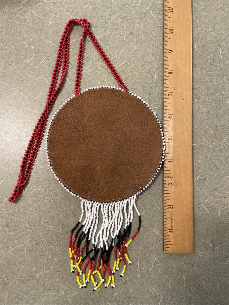 Beaded Deer Skull Medallion
