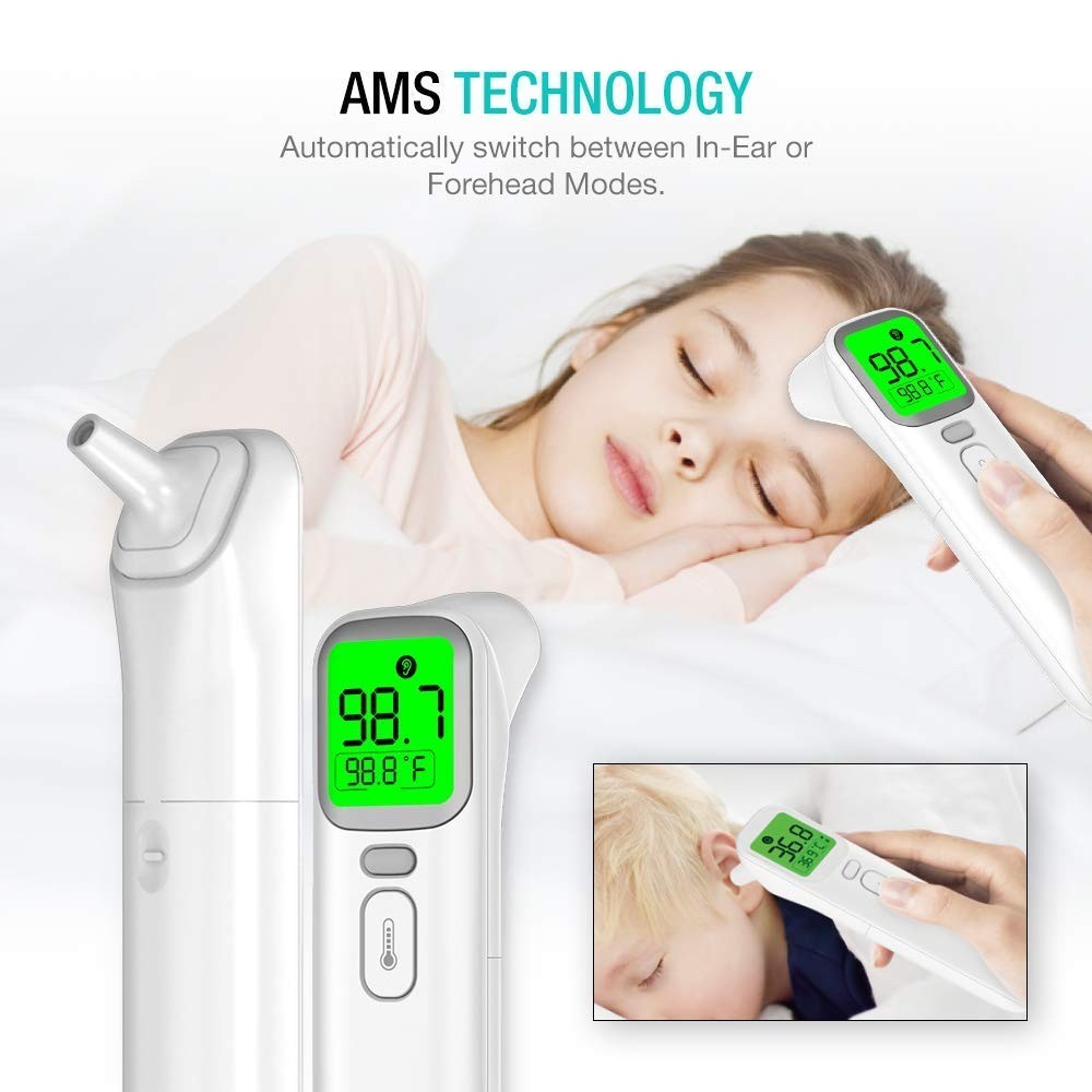 Touchless Infrared Forehead Thermometer with 3 Modes - Quick & Safe Readings
