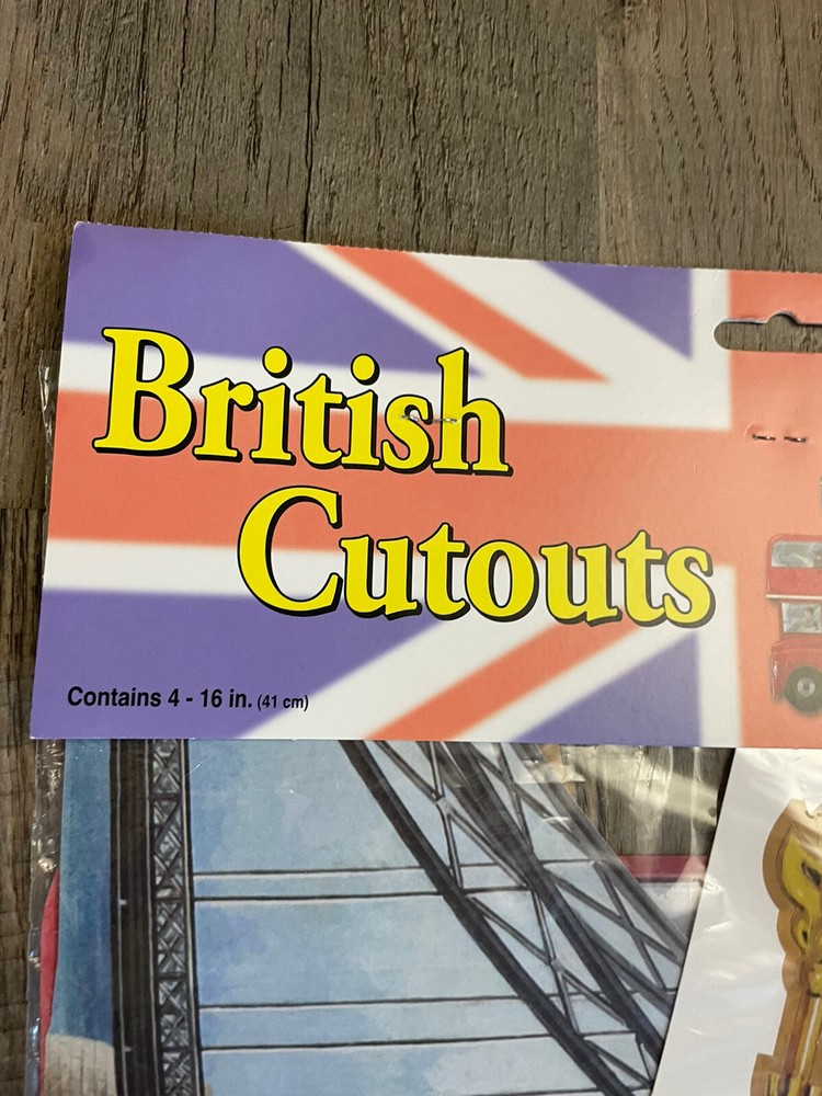 Beistle British Decor Cutouts 4 Die Cuts